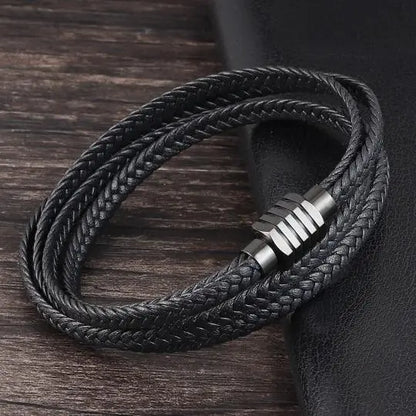 Long Black Braided Bracelet - Glen Ogal