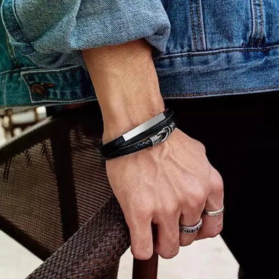 Multi Layer Knot Leather Bracelet Glen Ogal
