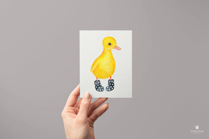 Pack of 5 Duck in Wellies Note Cards Glen Ogal