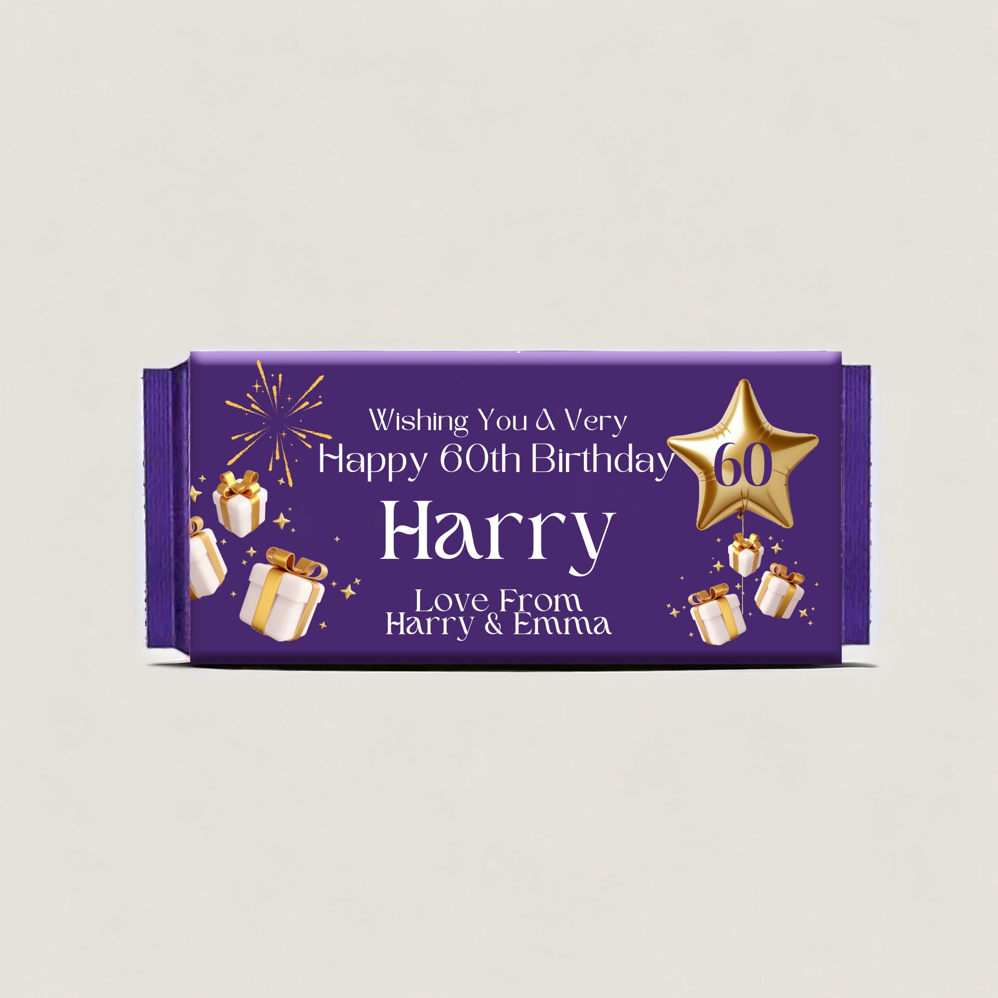 60TH BIRTHDAY GIFT Personalised 60th Birthday Cadbury Dairy Milk