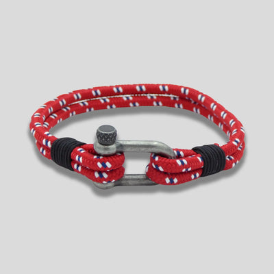 Red Nautical Nylon Shackle Bracelet Glen Ogal