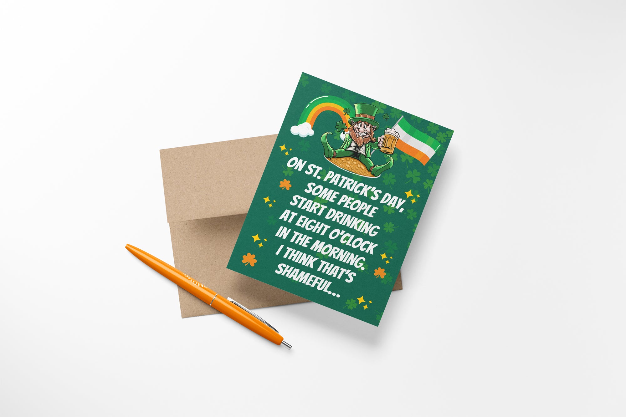 Grappige St Patrick's Day Card - beschamend