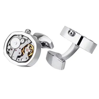 Silver Watch Movement Cufflinks Glen Ogal