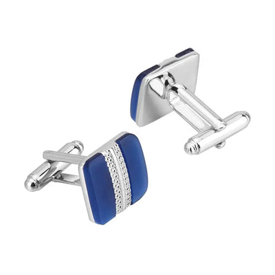 Split Square Opal Cufflinks - Glen Ogal