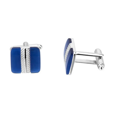 Split Square Opal Cufflinks - Glen Ogal