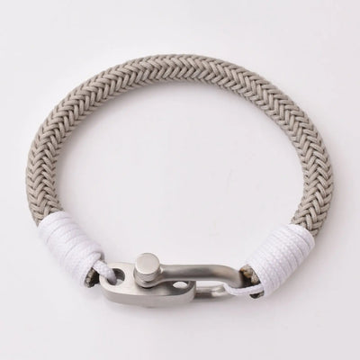 Stainless Steel Brushed Silver Rope Bracelet Glen Ogal