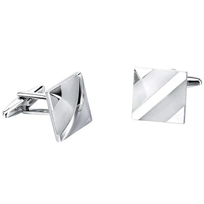White Opal Cufflinks Glen Ogal