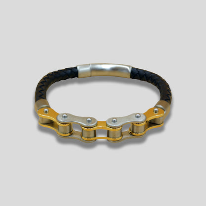Bracelet chaîne de vélo en or