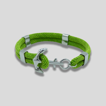 Green Nylon Anchor Bracelet
