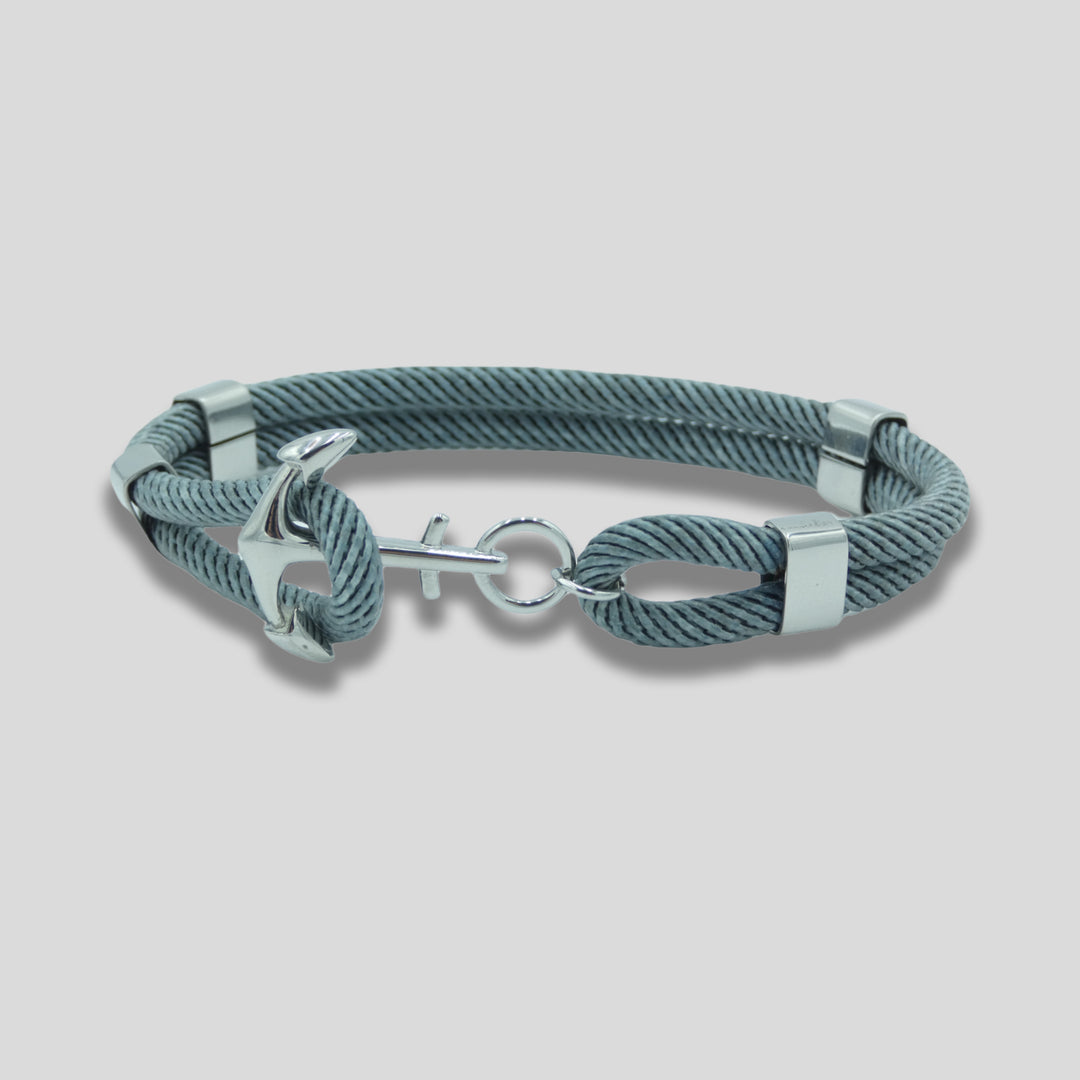 Grey Nylon Anchor Bracelet