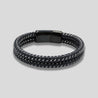 Mesh Steel Black & White Bracelet