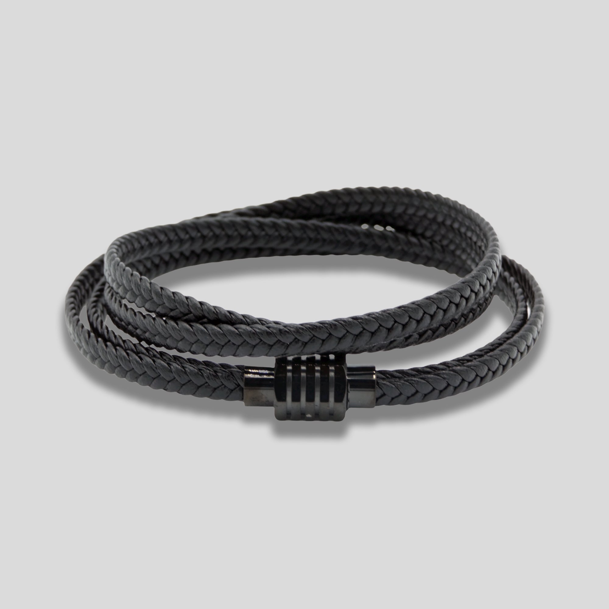 Bracelet Long Tressé Noir