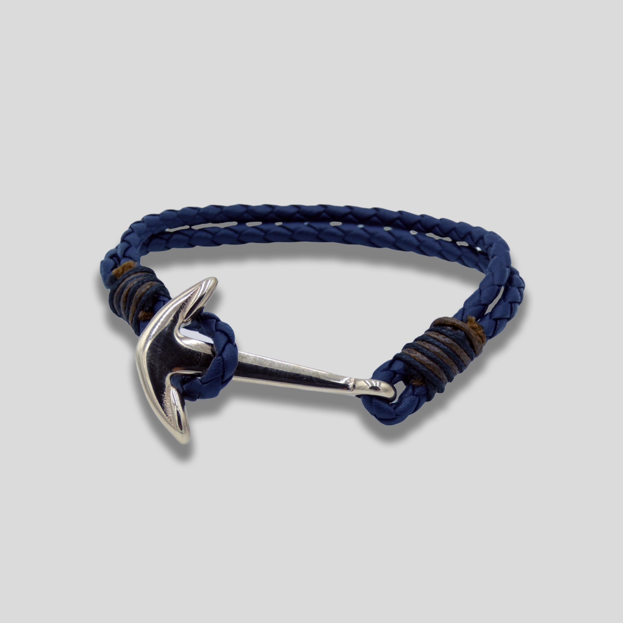 Bracelet Ancre Plaqué Bleu Marine/Or Rose
