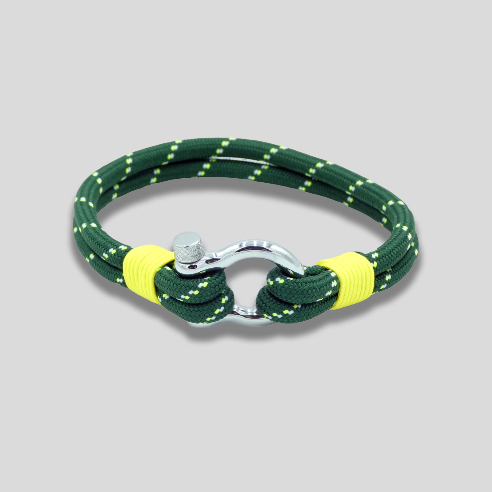 Corde double en nylon vert avec manille
