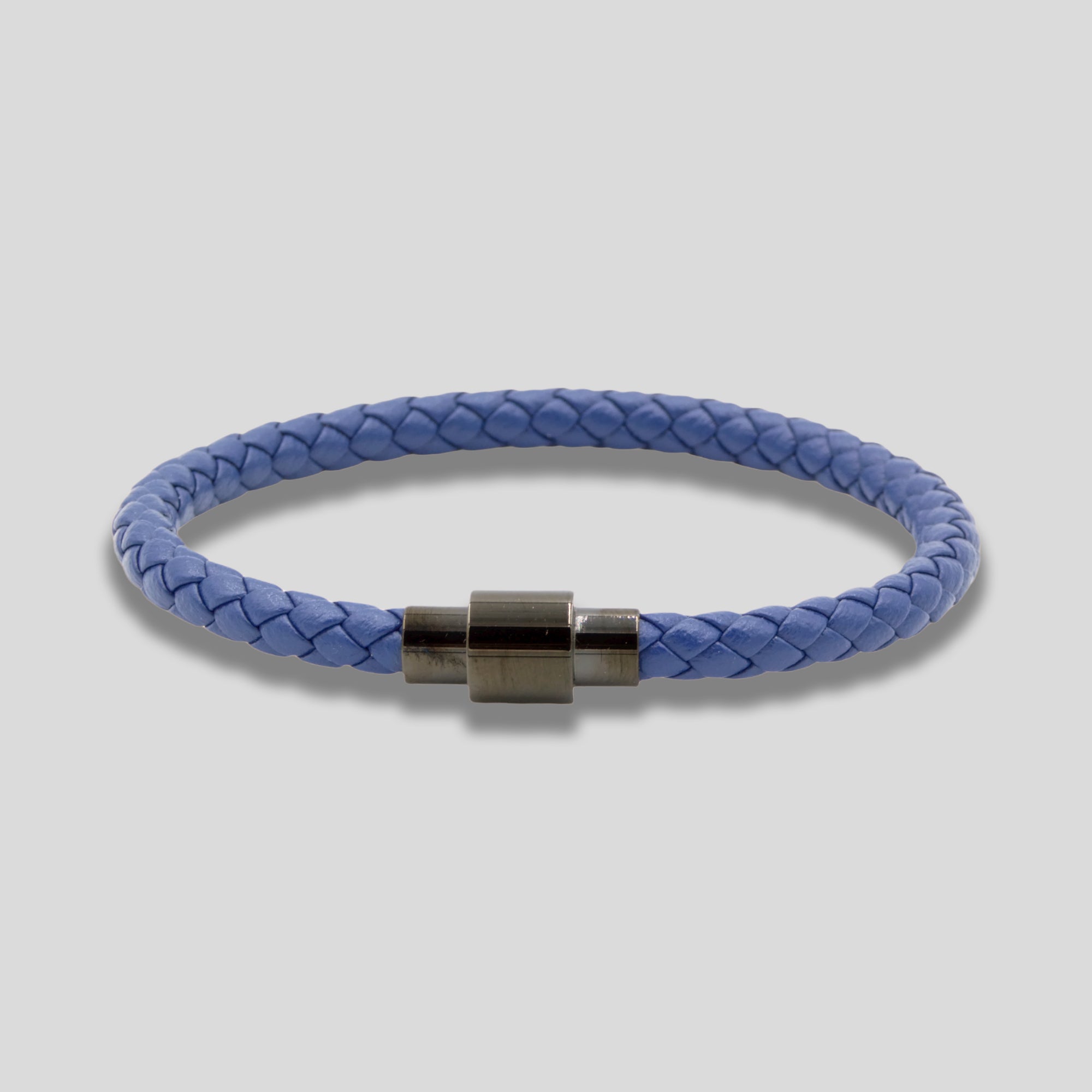 Bracelet en cuir véritable bleu