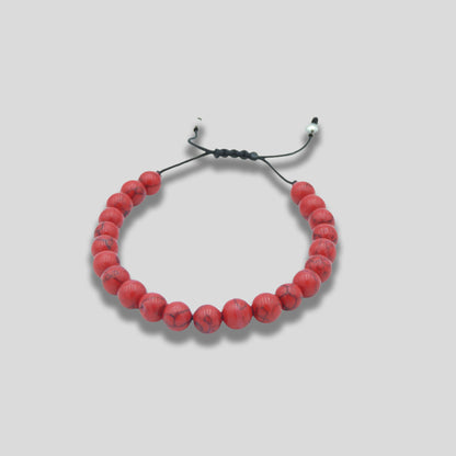 Red Bead Adjustable Bracelet