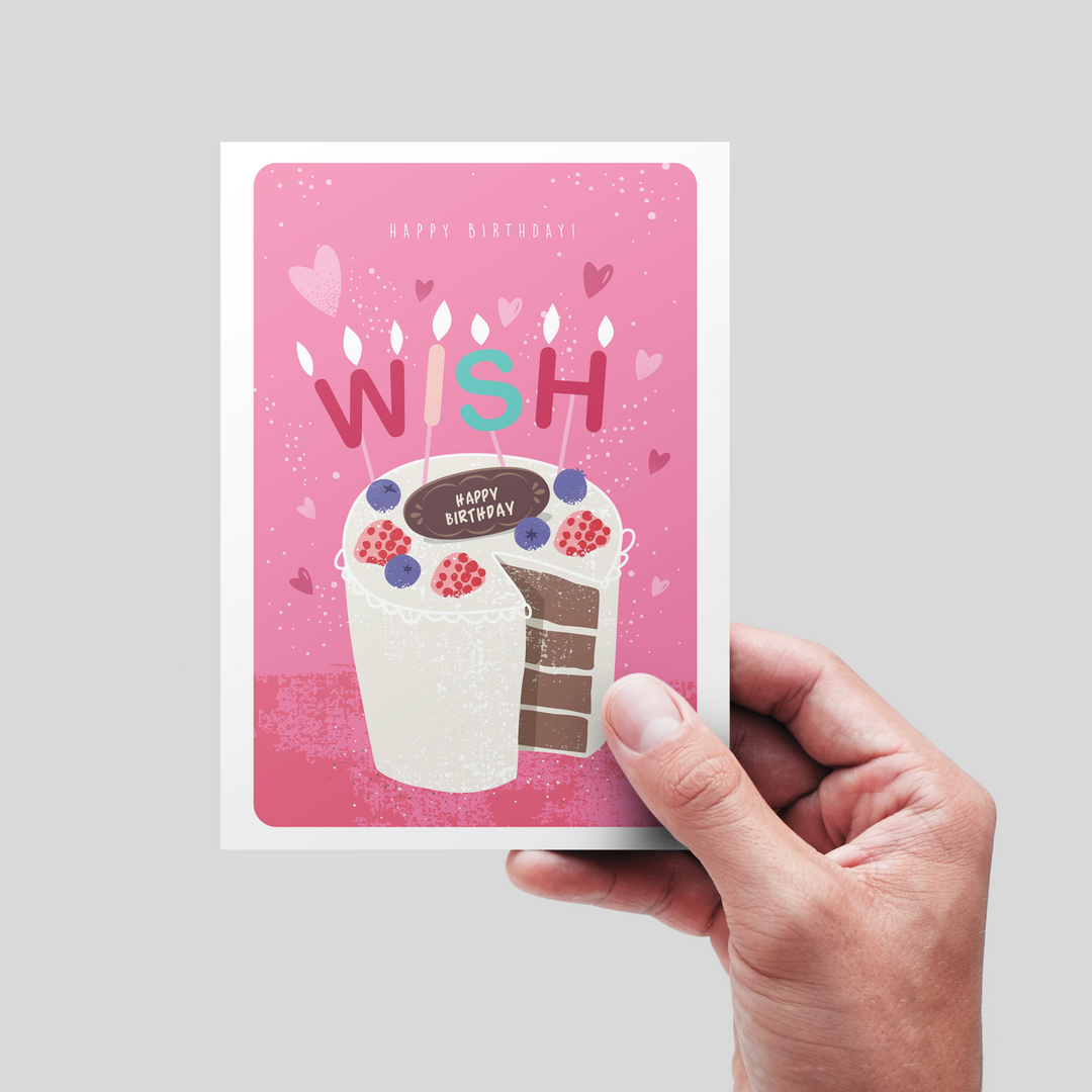 Wish Cake Birthday Card