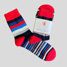 Red Bamboo Stripe Socks