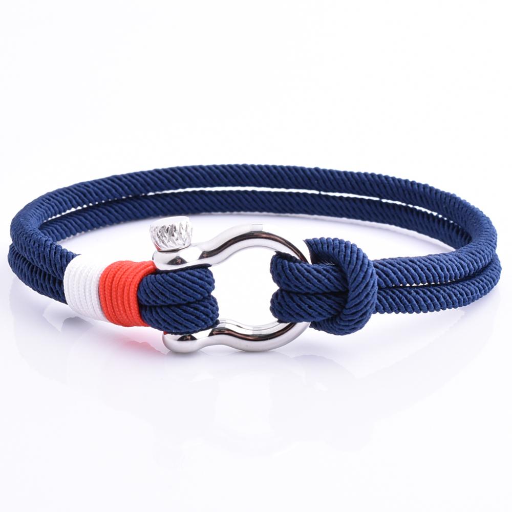 Blue Nylon Rope with Silver Shackle