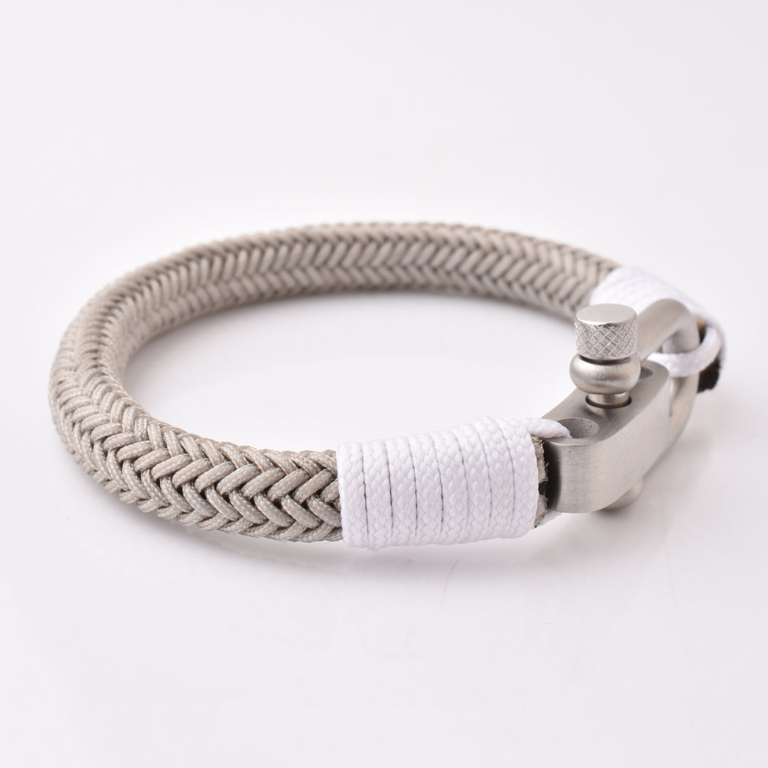 Stainless Steel Brushed Silver Rope Bracelet
