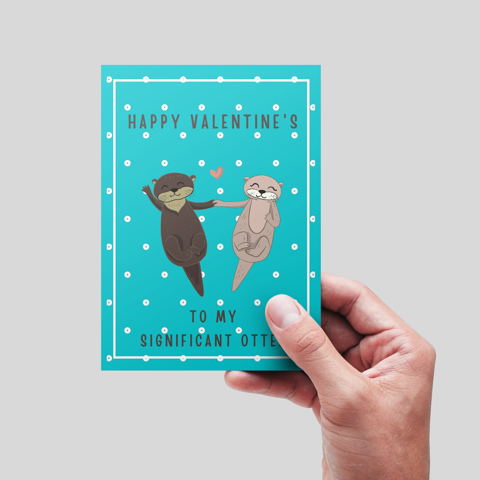Belangrijke Otter Valentines Card