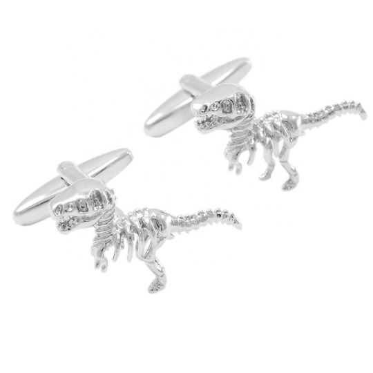 Silver Dinosaur Cufflinks