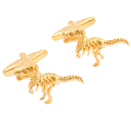 Gold Dinosaur Cufflinks