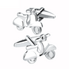Silver Scooter Moped Cufflinks- Silver